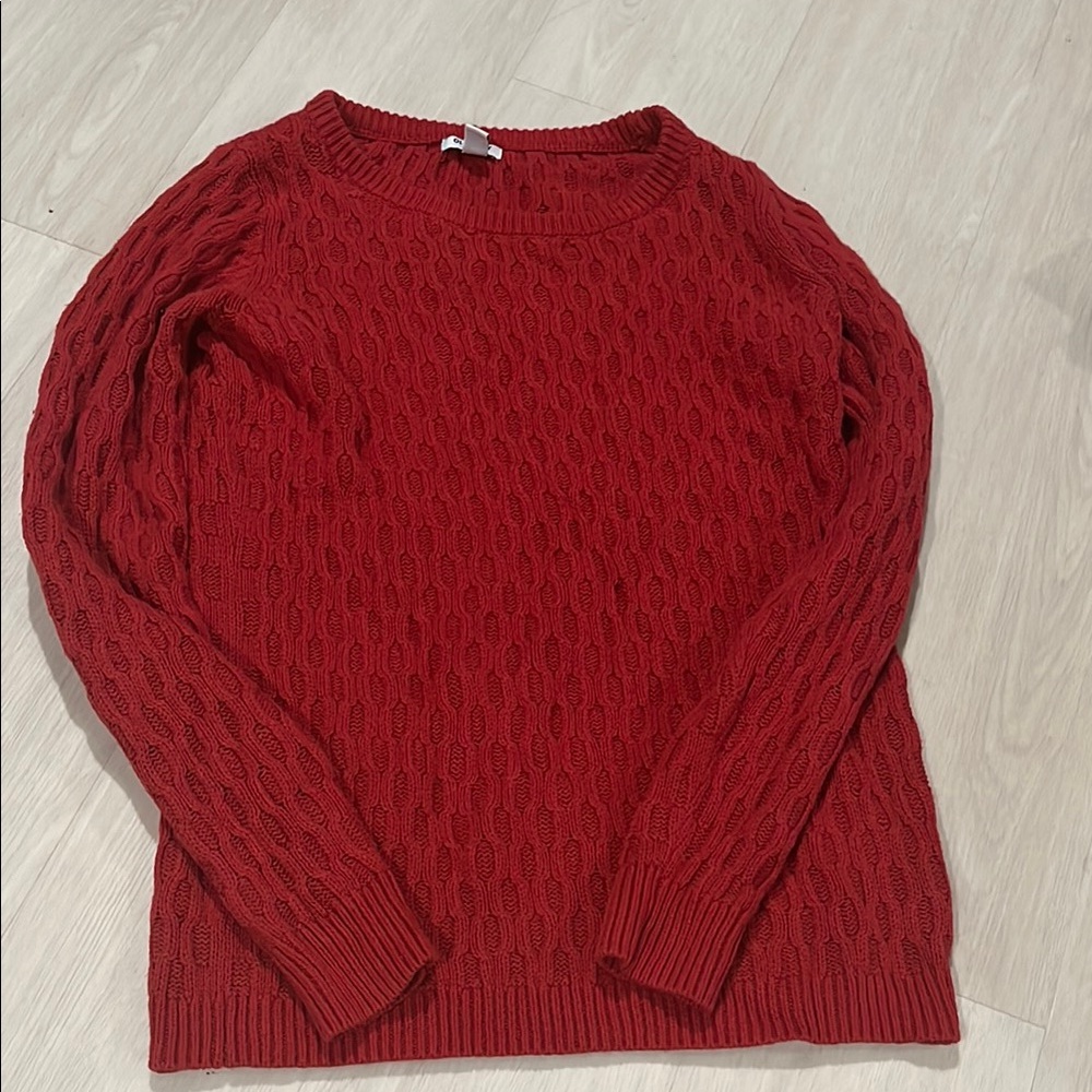 Old Navy Women's Tall Red Crew Neck Sweater